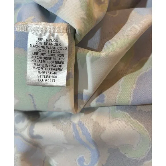 Jude Connally Sz L Dress Multicolor Paisley Print 3/4 Sleeves V-Neckline - Picture 4 of 7